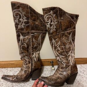 Dan Post Tan Leather Cowboy Boots